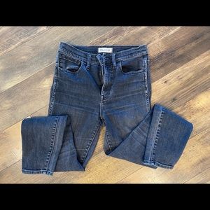 Madewell 10” high rise skinny jean in light black